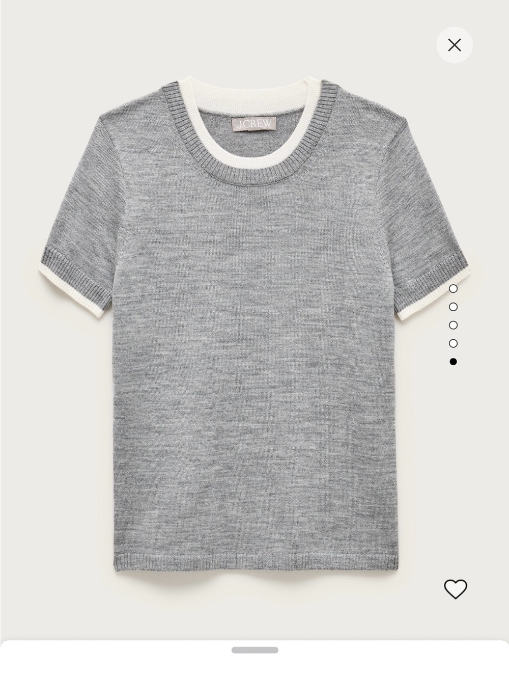 J. Crew Women’s Carolyn layered- sweater tee in merino wool